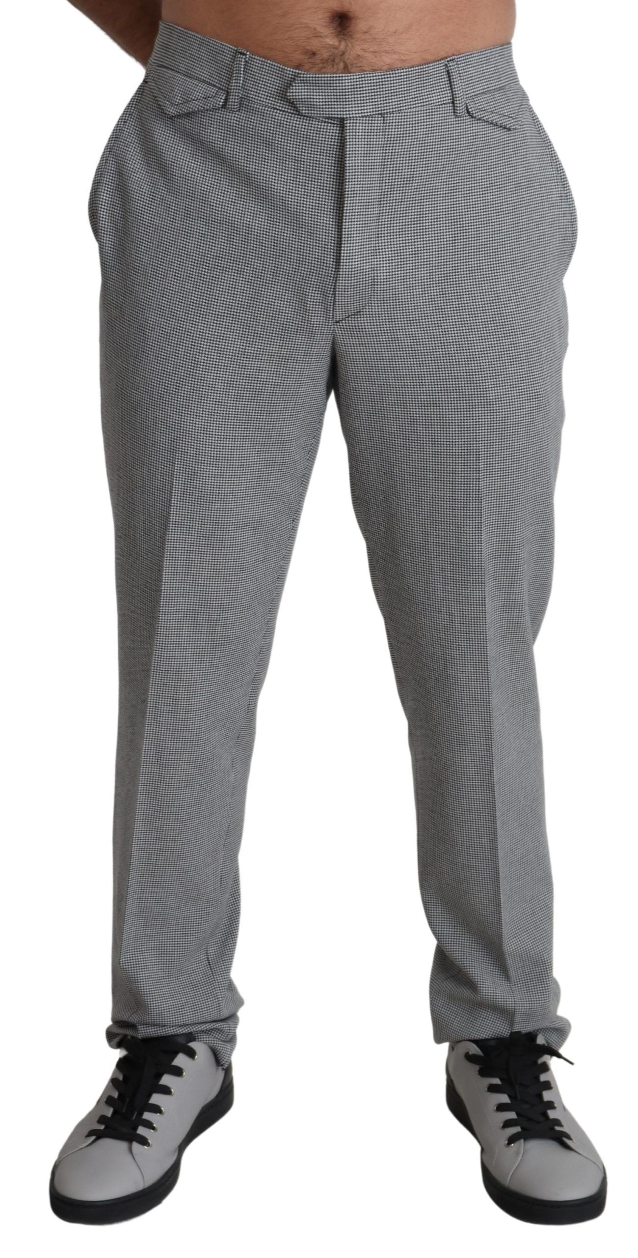 BENCIVENGA Elegant checked wool formal trousers