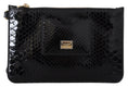 Load image into Gallery viewer, Dolce & Gabbana Exotic Leather Black Wrist Wallet
