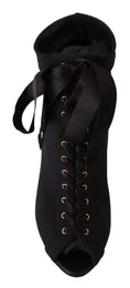 Load image into Gallery viewer, Dolce & Gabbana Elegante Stiefel mit offener Spitze und Absatz
