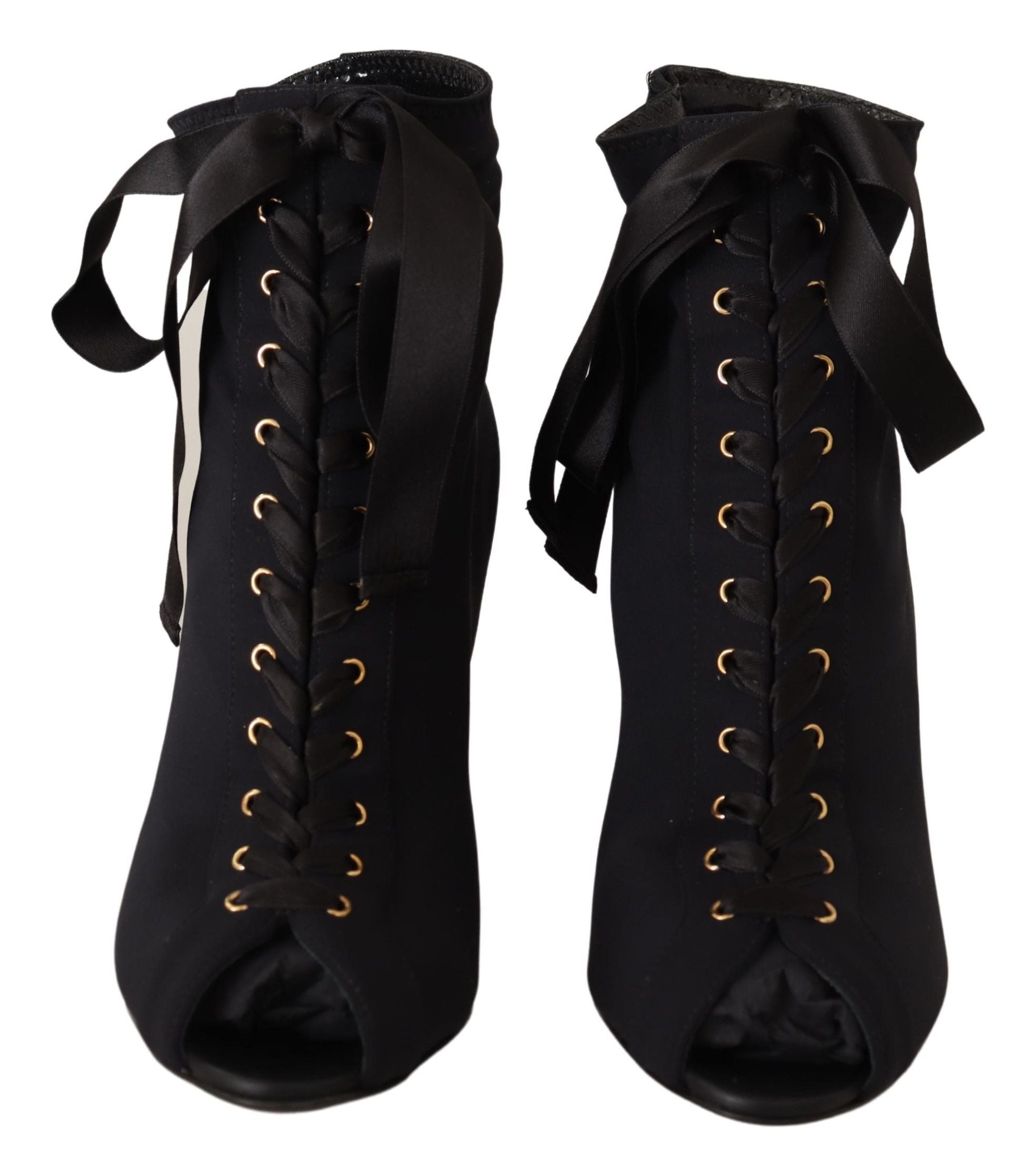 Dolce & Gabbana Elegante Stiefel mit offener Spitze und Absatz