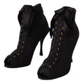 Load image into Gallery viewer, Dolce & Gabbana Elegante Stiefel mit offener Spitze und Absatz
