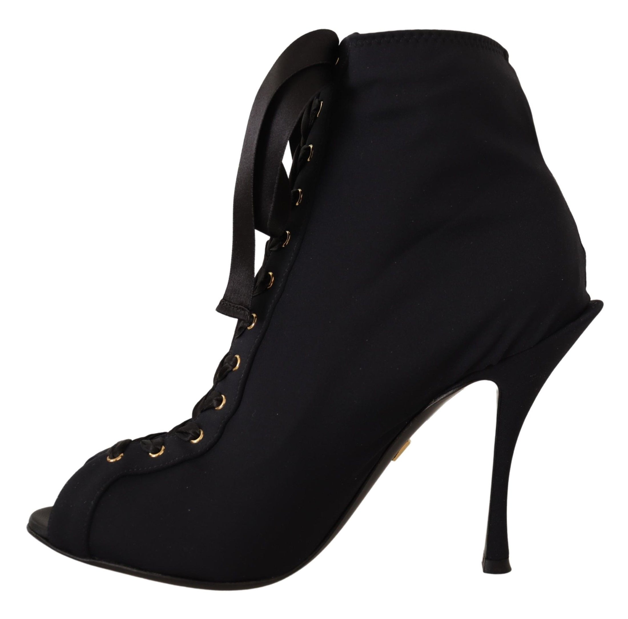 Dolce & Gabbana Elegante Stiefel mit offener Spitze und Absatz