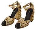 Load image into Gallery viewer, Dolce & Gabbana Elegante kristallbesetzte Leder Pumps
