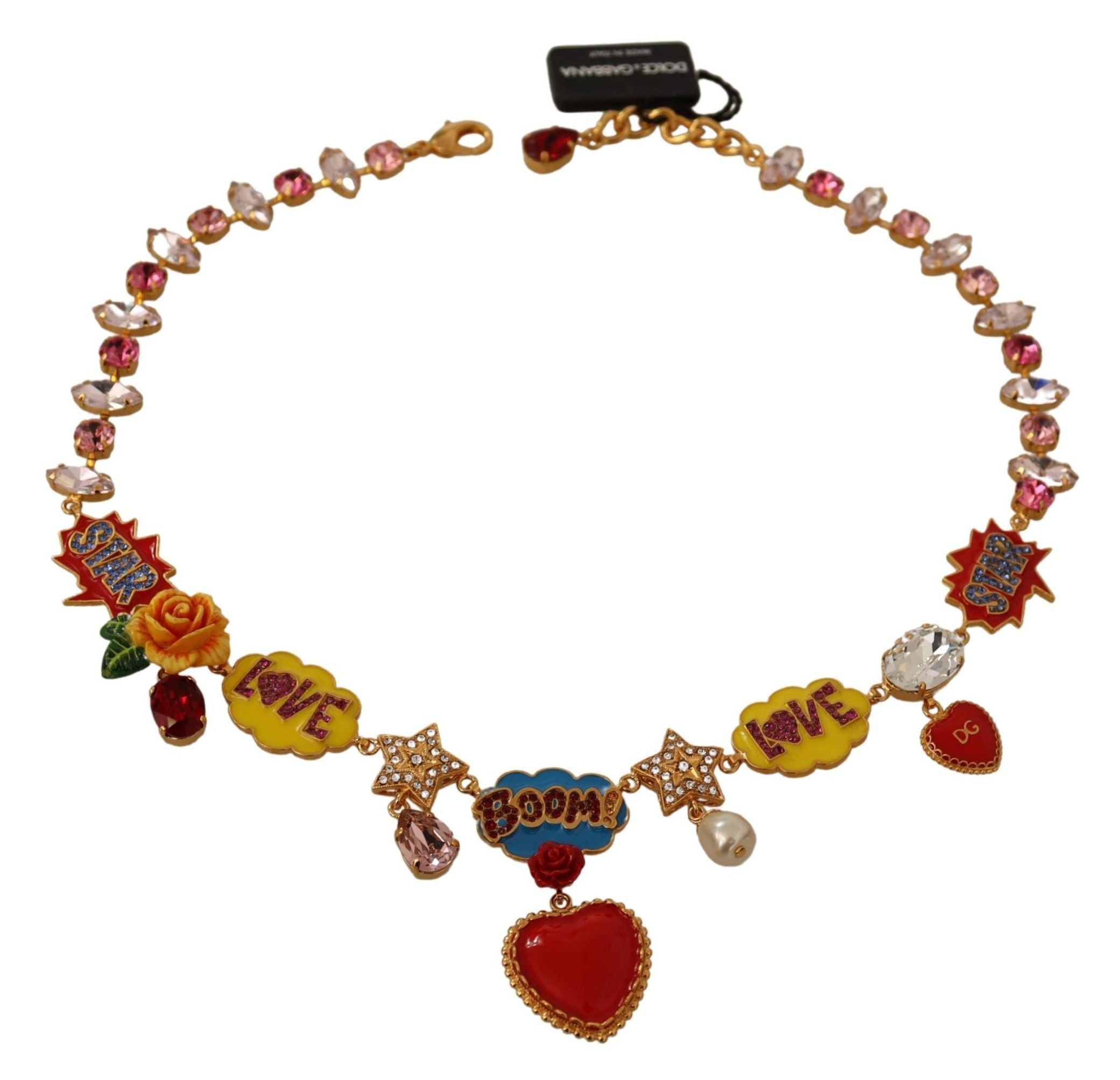 Dolce &amp; Gabbana charm necklace with hand-painted elements