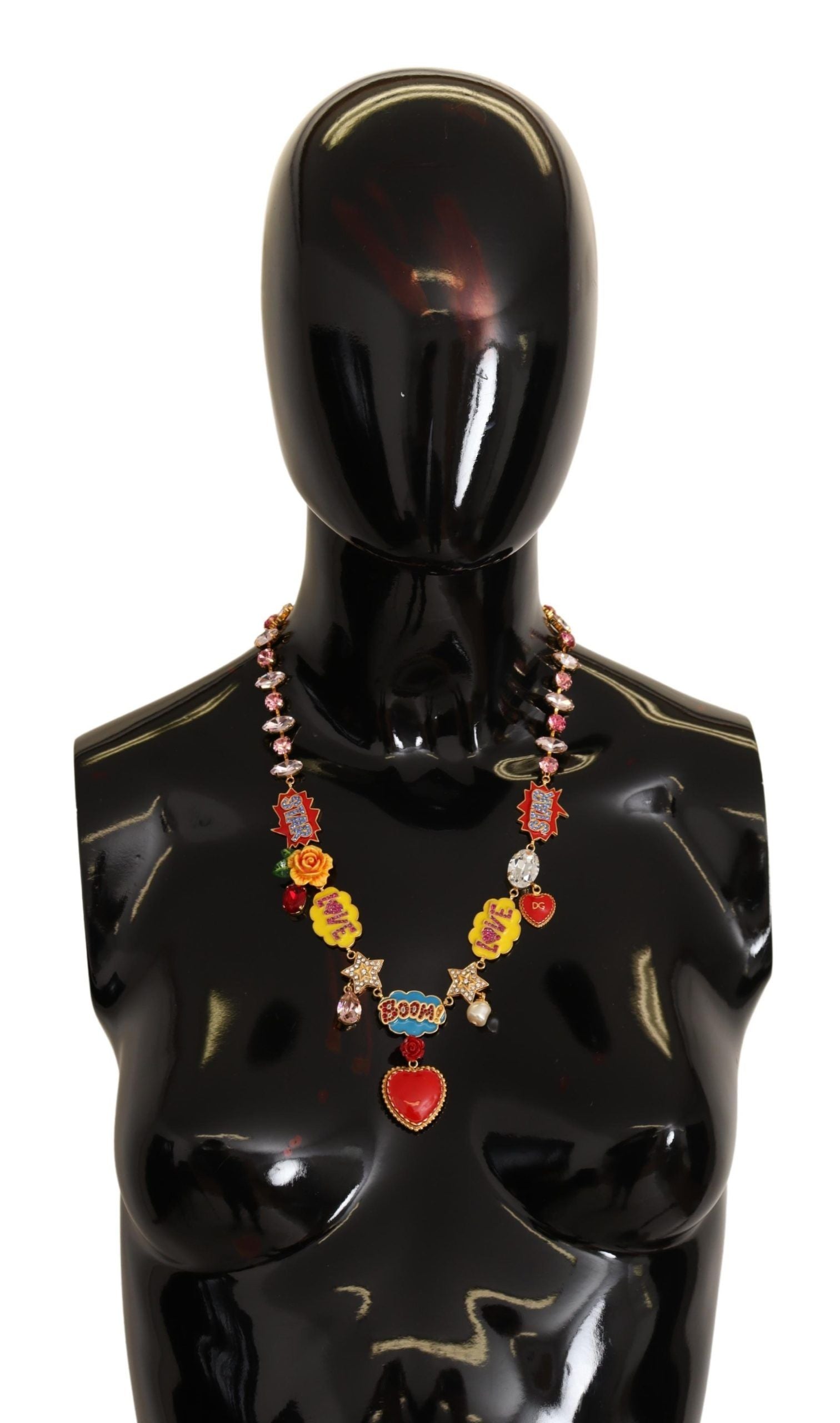 Dolce &amp; Gabbana Chic Fumetti Cartoons Statement Necklace