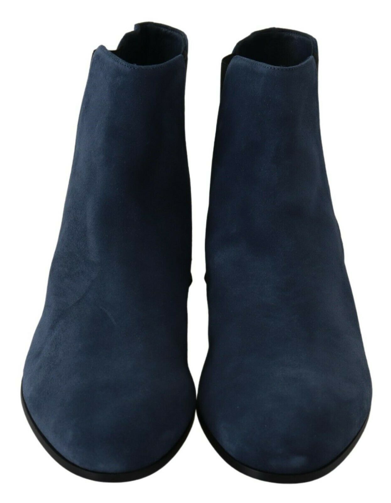 Dolce & Gabbana Schicke blaue mittellange Stiefel aus Wildleder mit Nieten-Details