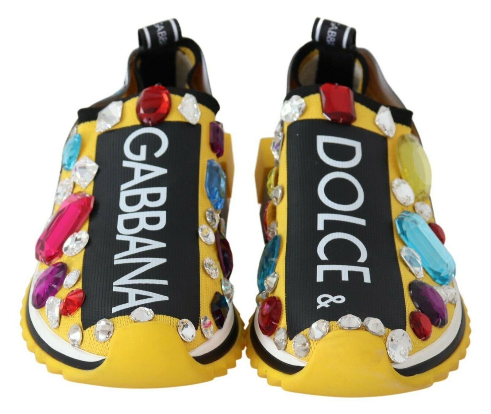 Dolce & Gabbana Verzierte gelbe Sorrento Sneakers