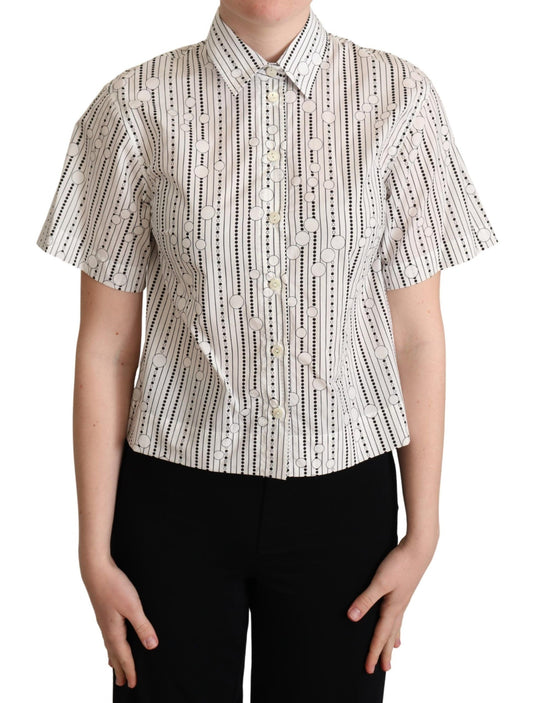 Dolce &amp; Gabbana Geometrically elegant polo shirt with collar