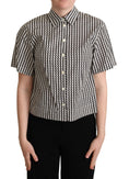 Load image into Gallery viewer, Dolce & Gabbana Elegant black and white patterned cotton polo
