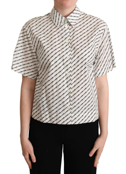 Dolce &amp; Gabbana Elegant polka dot cotton polo shirt