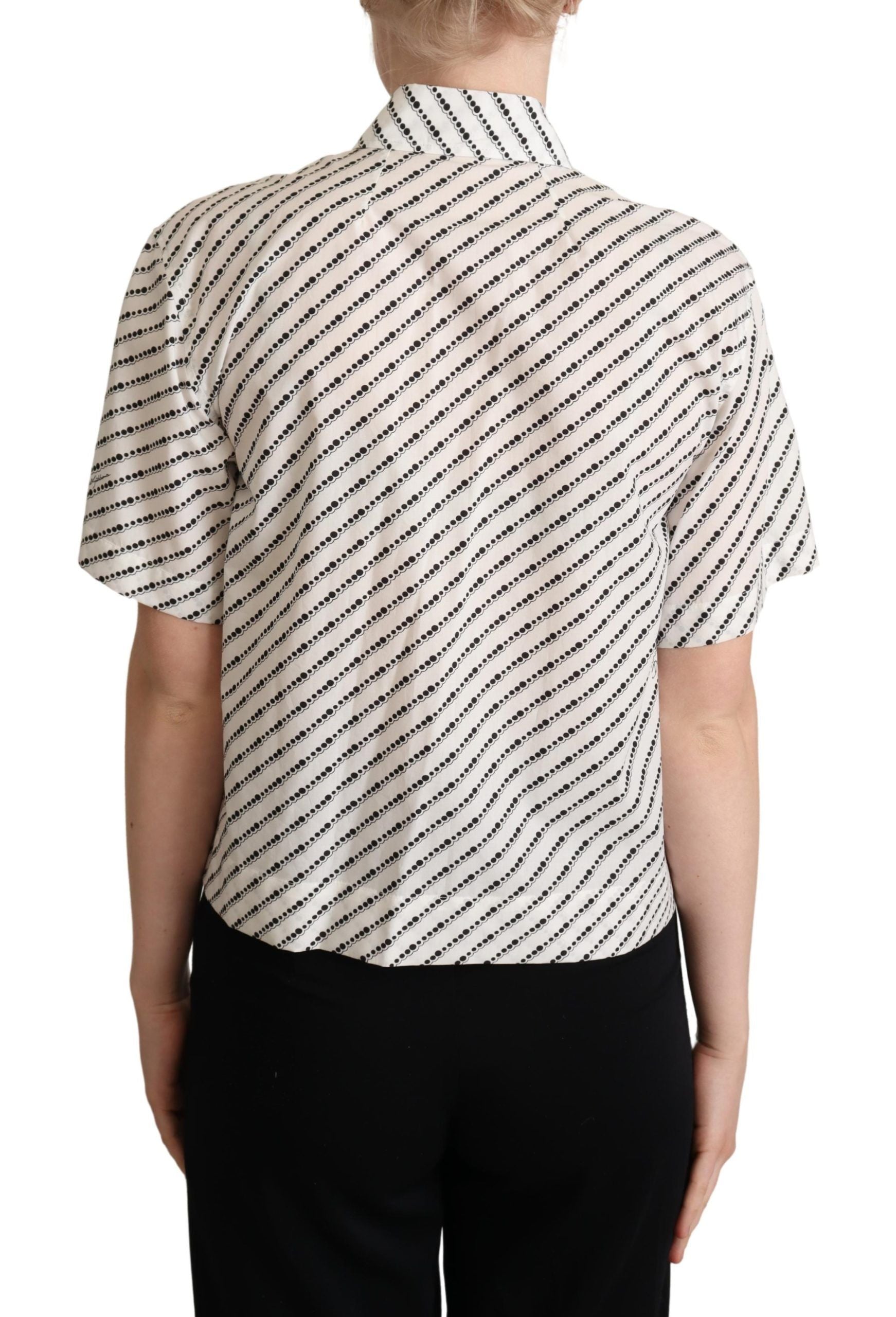 Dolce &amp; Gabbana Elegant polka dot cotton polo shirt