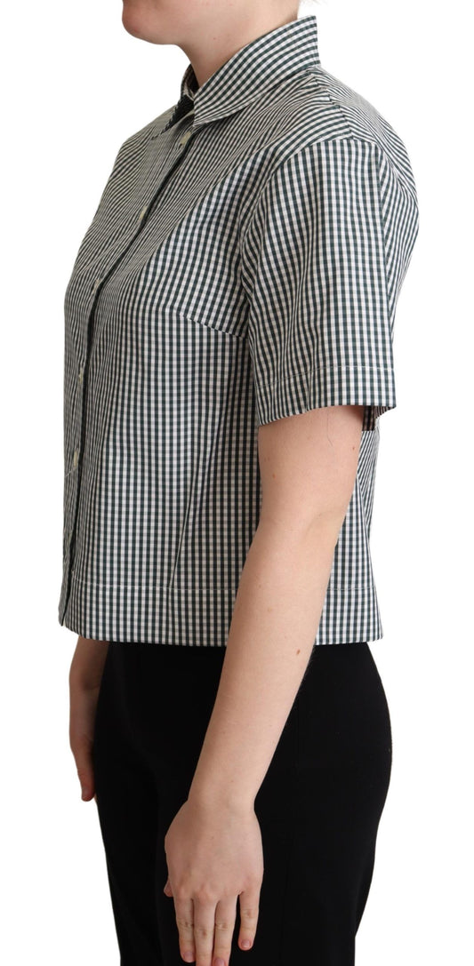 Dolce &amp; Gabbana Elegant checked cotton polo shirt