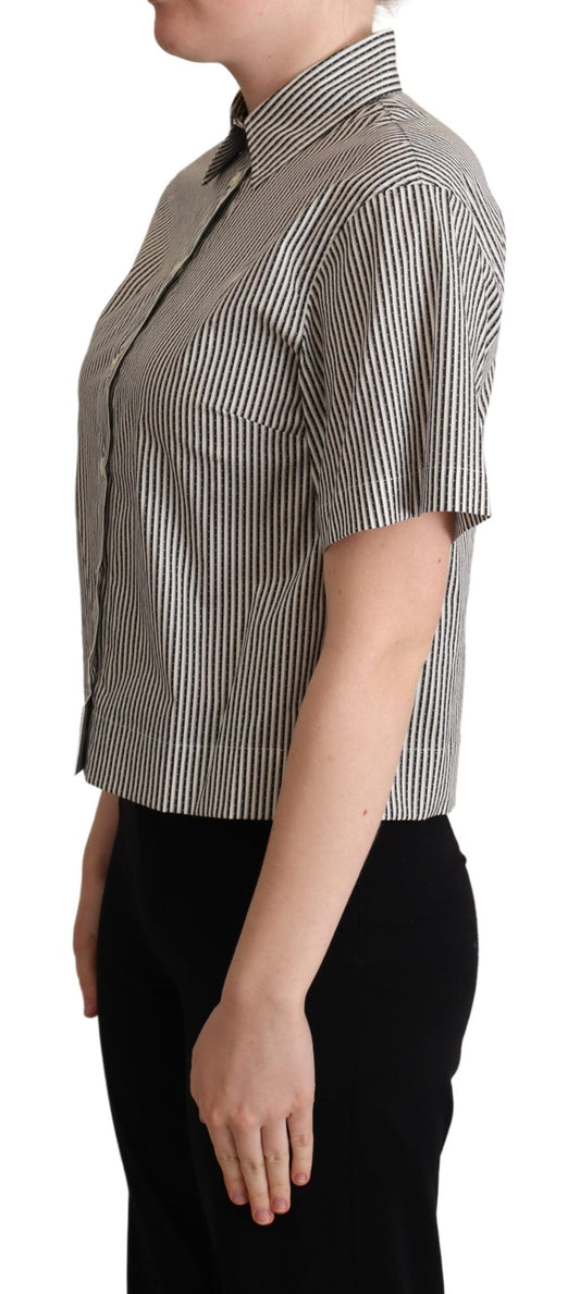 Dolce &amp; Gabbana Elegant striped cotton polo for women