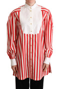 Load image into Gallery viewer, Dolce & Gabbana Elegant red and white striped cotton polo shirt
