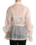 Load image into Gallery viewer, Dolce & Gabbana Elegant white Ascot blouse made of silk and cotton
