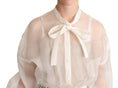 Load image into Gallery viewer, Dolce & Gabbana Elegant white Ascot blouse made of silk and cotton
