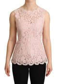 Load image into Gallery viewer, Dolce & Gabbana Elegant pink lace blouse without sleeves
