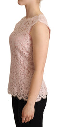 Load image into Gallery viewer, Dolce & Gabbana Elegant pink lace blouse without sleeves
