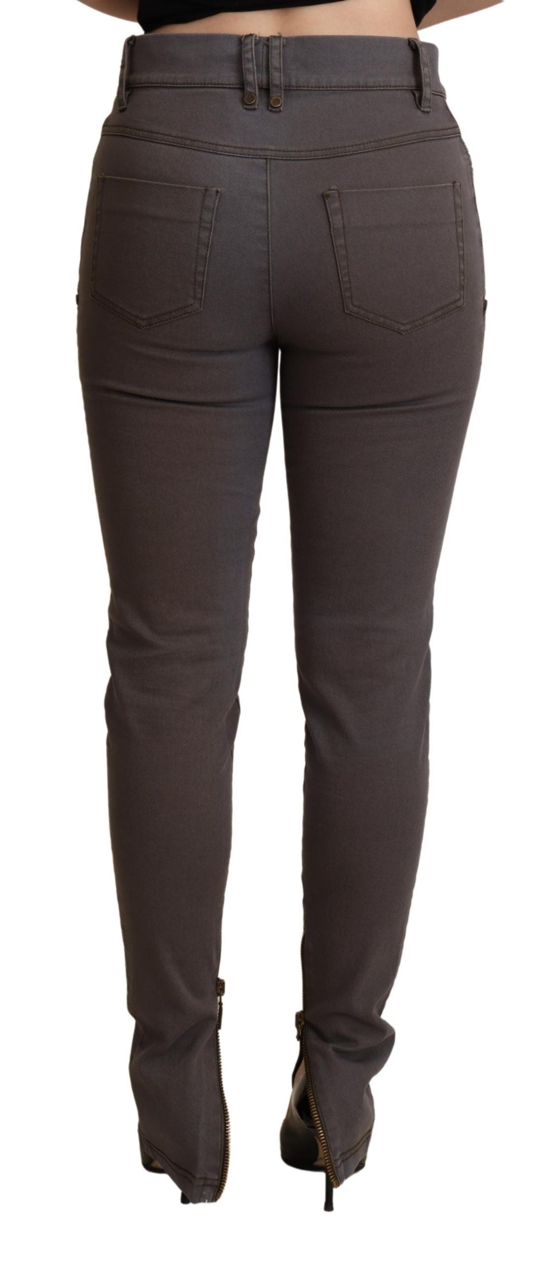 PLEIN SUD Chic brown slim-fit skinny jeans