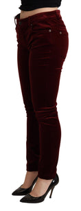 Load image into Gallery viewer, Dolce & Gabbana Exquisite Burgundy Skinny Pants
