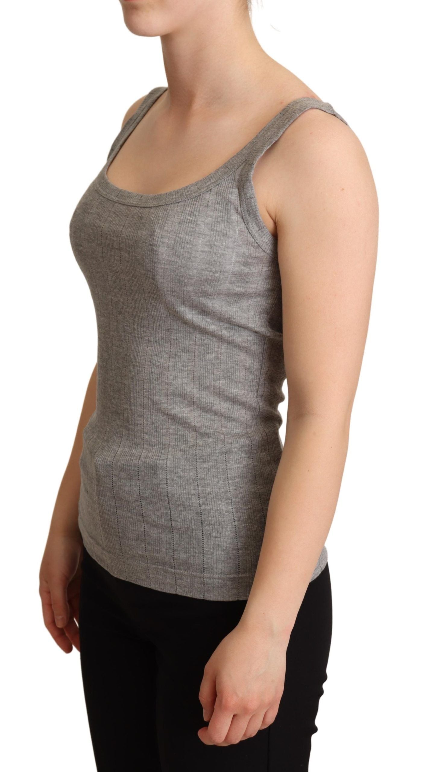 Dolce &amp; Gabbana Elegant sleeveless gray tank top