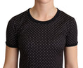 Load image into Gallery viewer, Dolce & Gabbana Black Polka Dot Short Sleeve Crewneck Top
