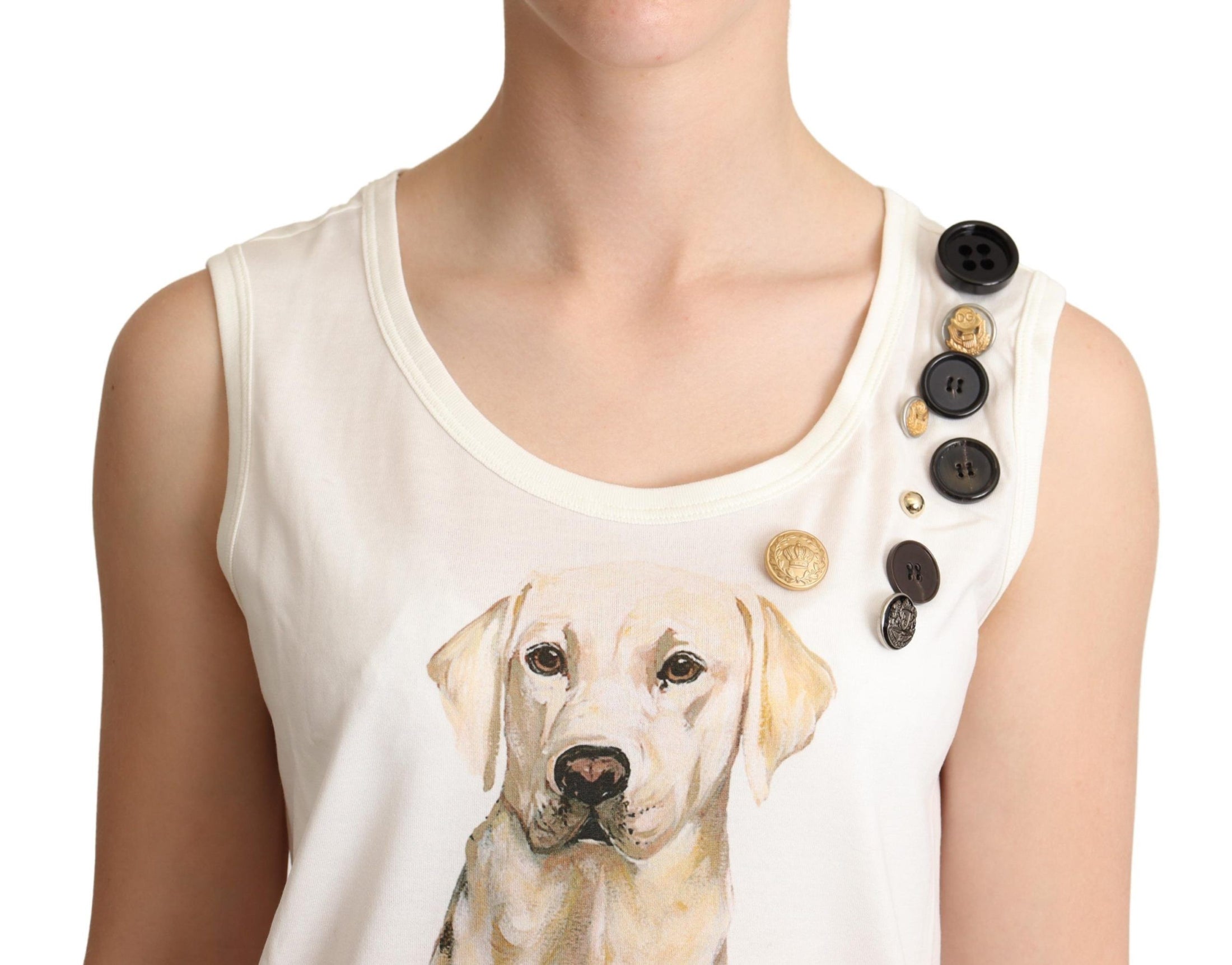 Dolce &amp; Gabbana Chic floral sleeveless tank for dogs