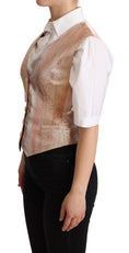 Load image into Gallery viewer, Dolce & Gabbana Elegant pink metallic shine vest
