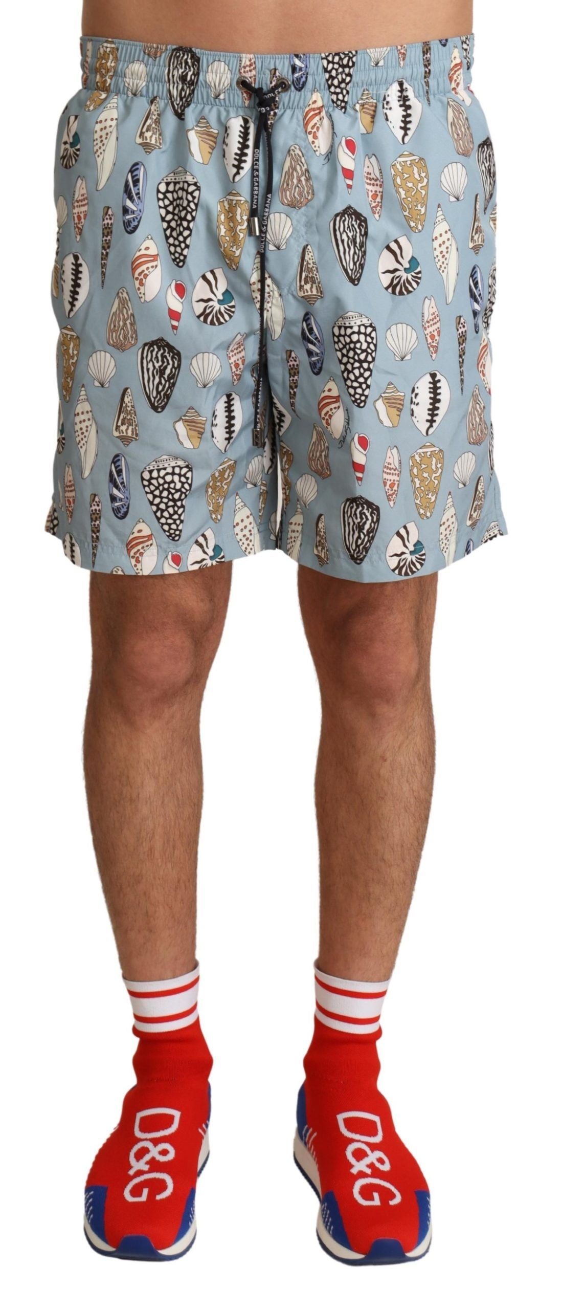 Dolce &amp; Gabbana Elegant swimming trunks with a seashell print