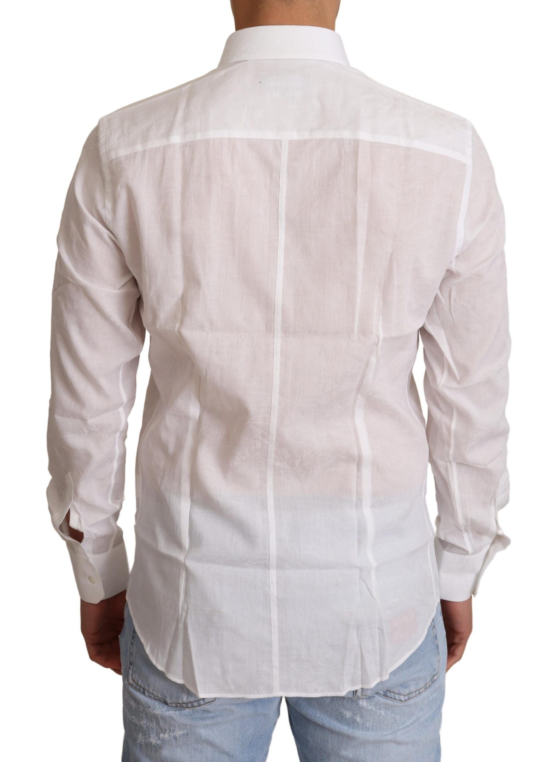 Dolce &amp; Gabbana Elegant white slim fit Martini shirt