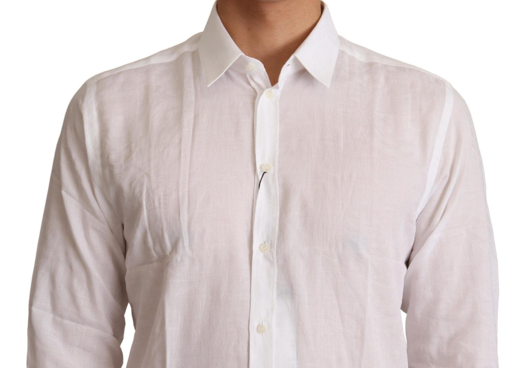 Dolce &amp; Gabbana Elegant white slim fit Martini shirt