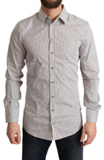 Load image into Gallery viewer, Dolce & Gabbana Elegant Gray Striped Slim Fit Shirt
