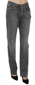 Load image into Gallery viewer, Just Cavalli Chic grey mid-waist straight leg jeans
