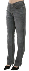 Load image into Gallery viewer, Just Cavalli Chic grey mid-waist straight leg jeans
