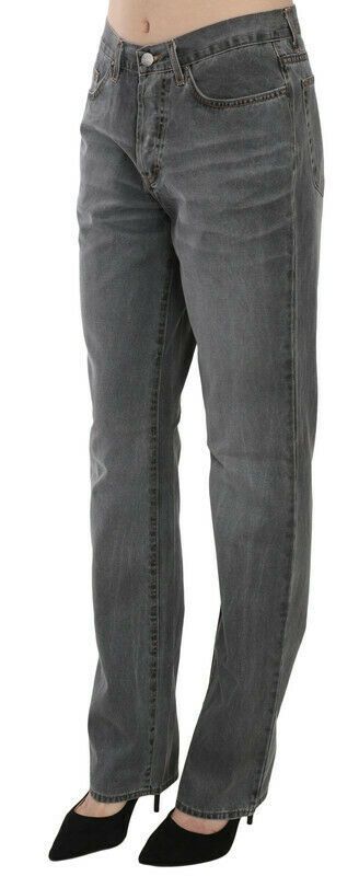 Just Cavalli Chic grey mid-waist straight leg jeans