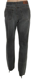 Load image into Gallery viewer, Just Cavalli Chic grey mid-waist straight leg jeans
