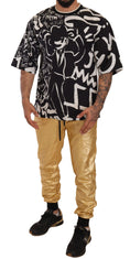 Load image into Gallery viewer, Dolce & Gabbana Gold Year of the Pig Sweatpants
