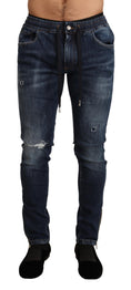 Load image into Gallery viewer, Dolce & Gabbana Elegant dark blue skinny jeans
