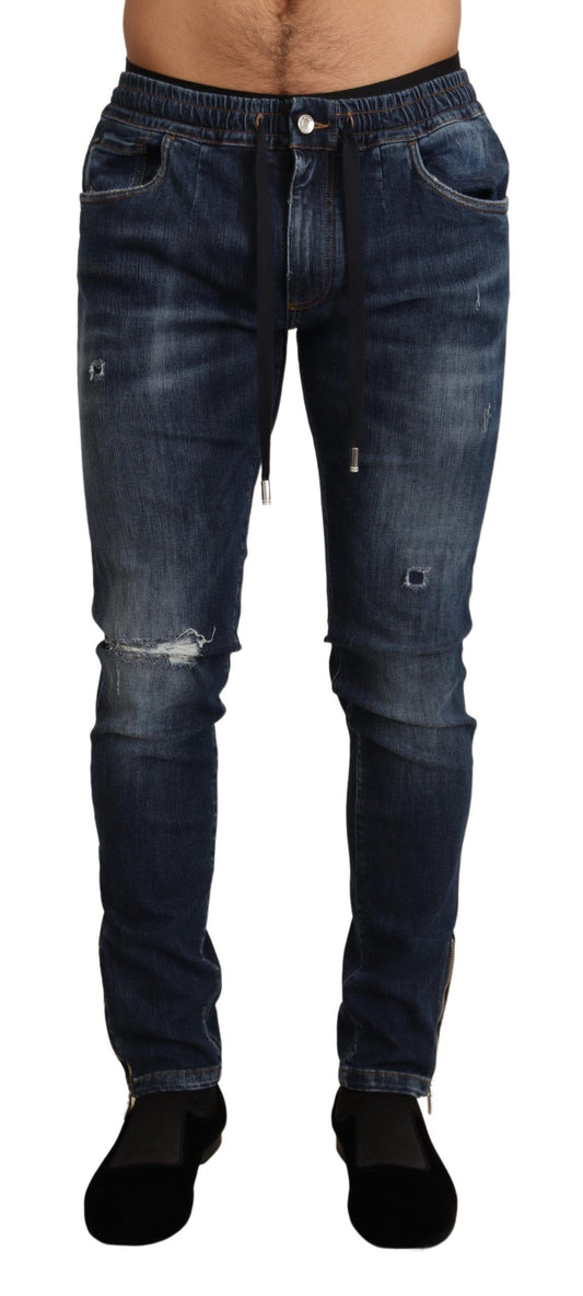 Dolce & Gabbana Elegante dunkelblaue Skinny Jeans