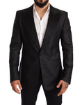 Load image into Gallery viewer, Dolce & Gabbana Elegant Black Metallic Slim Fit Blazer Jacket
