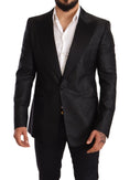 Load image into Gallery viewer, Dolce & Gabbana Elegant Black Metallic Slim Fit Blazer Jacket
