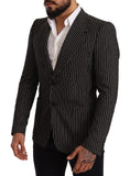 Load image into Gallery viewer, Dolce & Gabbana Elegant black striped blazer made of virgin wool
