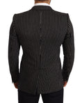 Load image into Gallery viewer, Dolce & Gabbana Elegant black striped blazer made of virgin wool
