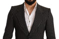 Load image into Gallery viewer, Dolce & Gabbana Elegant black striped blazer made of virgin wool
