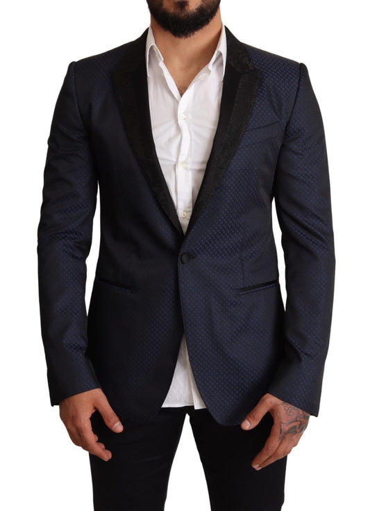 Dolce & Gabbana Eleganter blauer Martini-Blazer in schmaler Passform