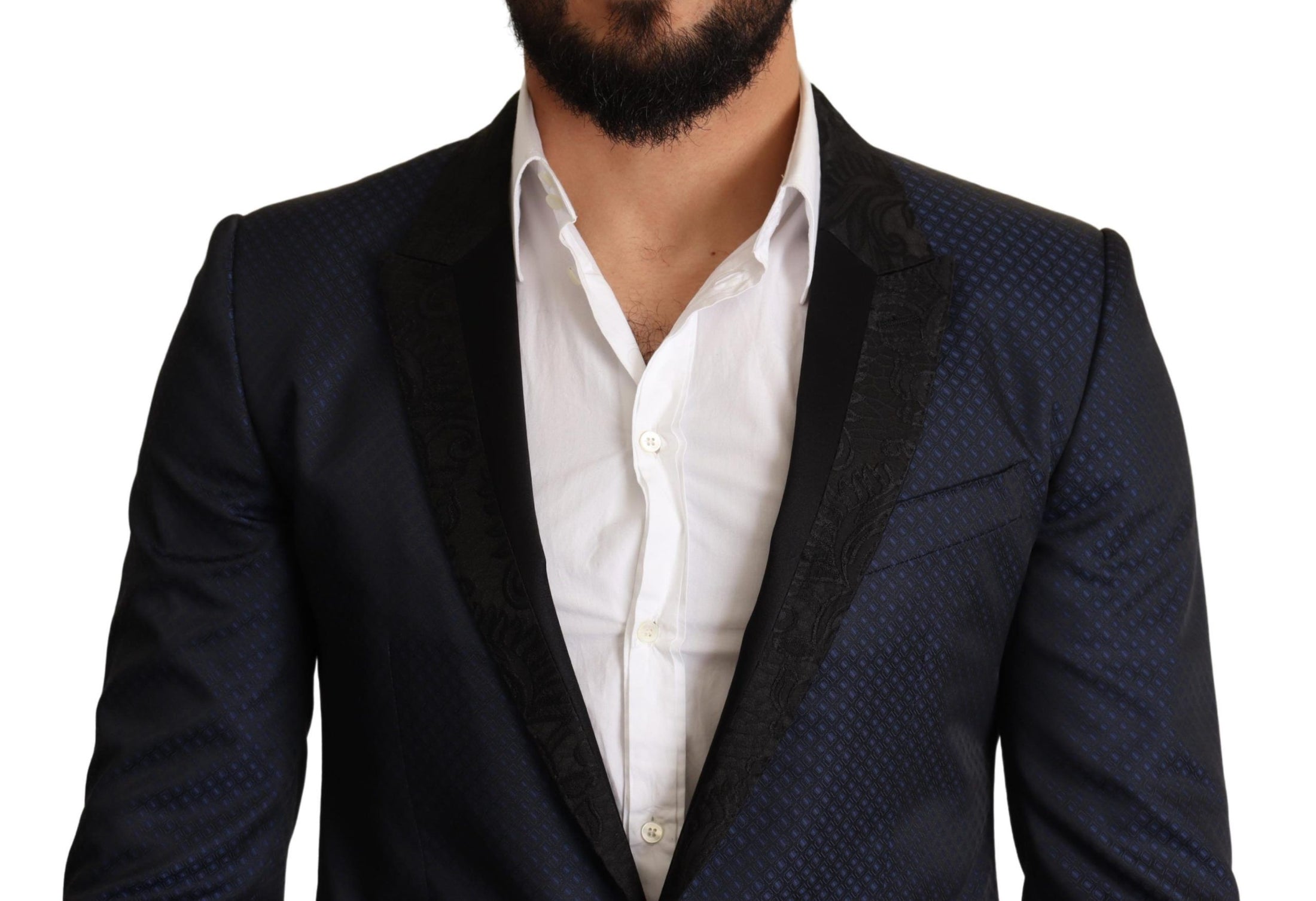 Dolce & Gabbana Eleganter blauer Martini-Blazer in schmaler Passform