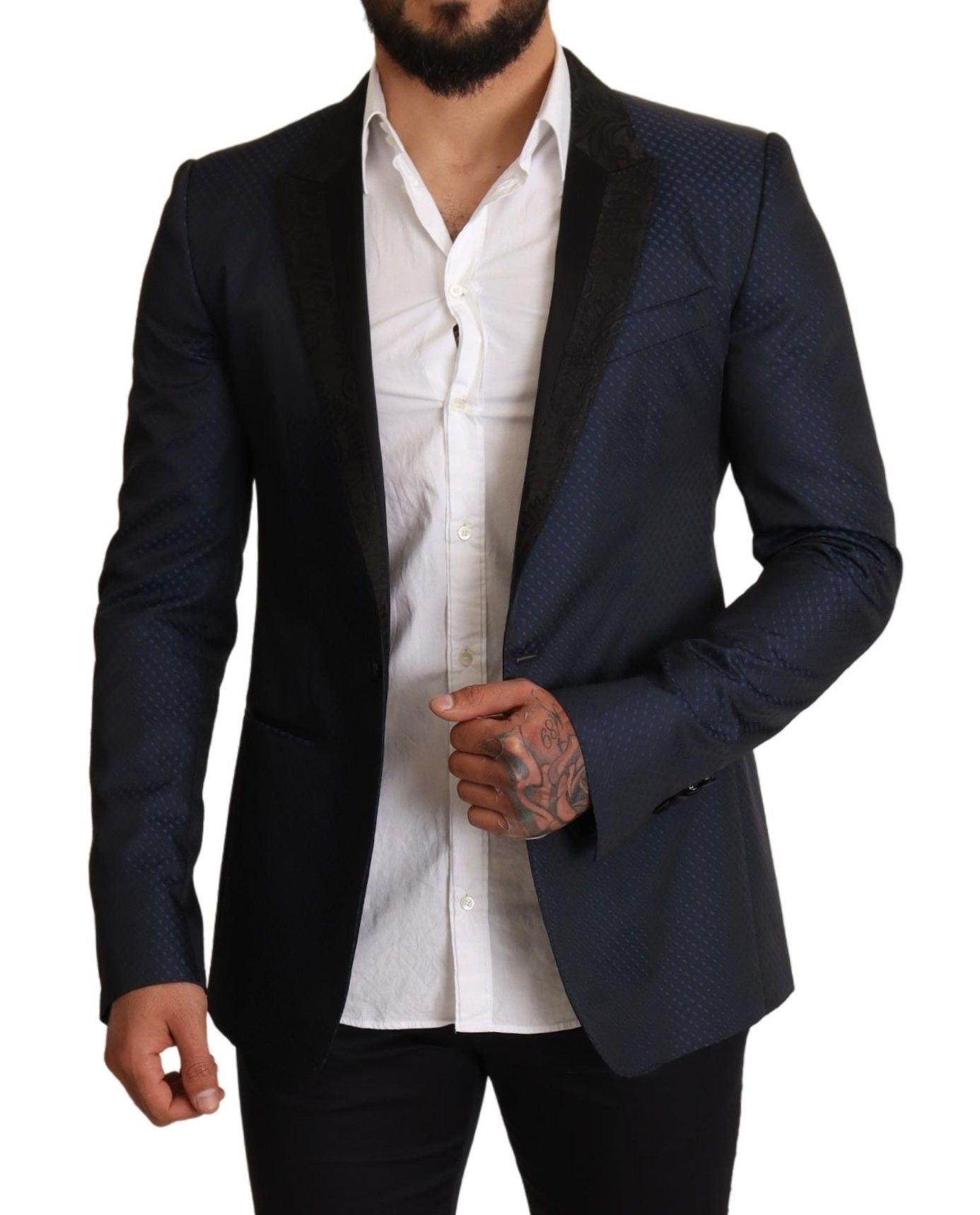 Dolce & Gabbana Eleganter blauer Martini-Blazer in schmaler Passform