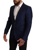 Load image into Gallery viewer, Dolce & Gabbana navy blue virgin wool martini blazer
