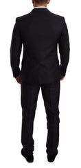 Load image into Gallery viewer, Dolce & Gabbana Elegant slim fit jacquard suit in blue
