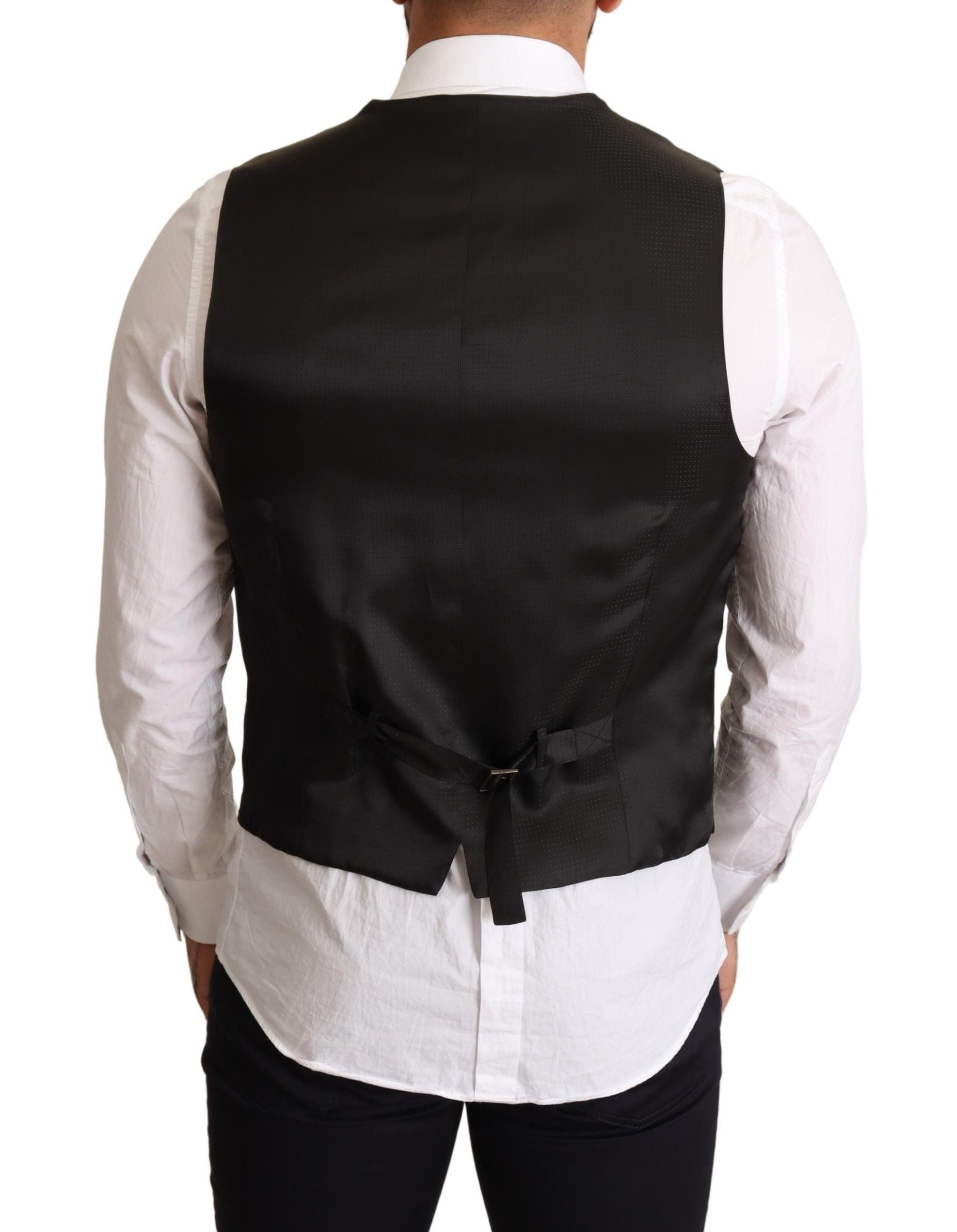 Dolce &amp; Gabbana Elegant black waistcoat for formal occasions